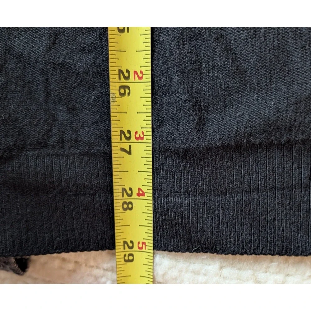Michael Kors Open Long Cardigan Hooded Sweater Whimsy Goth Black Gray Sheer